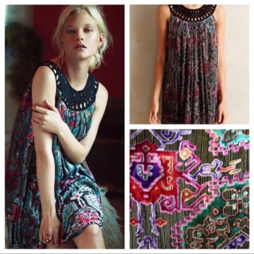 Anthropologie Moulinette Soeurs Linnea Velvet Dress - Picture 1 of 15